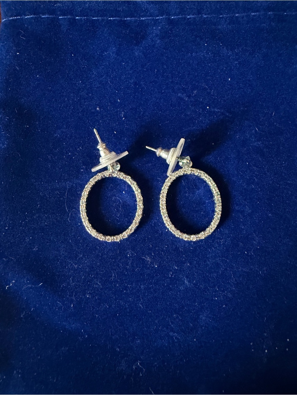 Sparkling Silver Crystal Hoop Earrings for Women